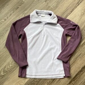 Columbia Two-Tone Lightweight Quarter-Zip Fleece - Light Plum & Lilac